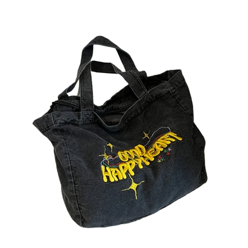 Shoulder Bag Shopper Bag Versatile Shopping Bag Large Capacity Handbag for Girl Women Fashion School Bags Trendy Tote E74B