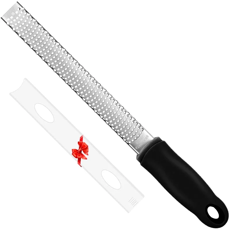 Cheese Grater & Lemon Zester with Protect Cover-Stainless Steel Kitchen Grater Slicer with Non-Slip Handle, Dishwasher Safe cheese grater cheese slicer lemon zester grater kitchen grater