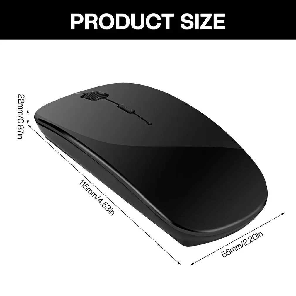 Wireless Mouse For Laptop PC 2.4Ghz USB Rechargeable Mouses Wireless Computer Silent Mice For Laptop PC Notebook Wireless Mouse images - 6