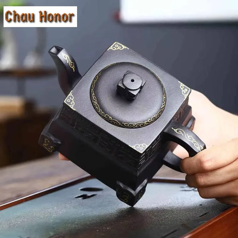 380ml Yixing High-end Handmade Tea Pot Famous Purple Clay Teapot Home Kettle Chinese Tea Ceremony Customized Collection Gifts