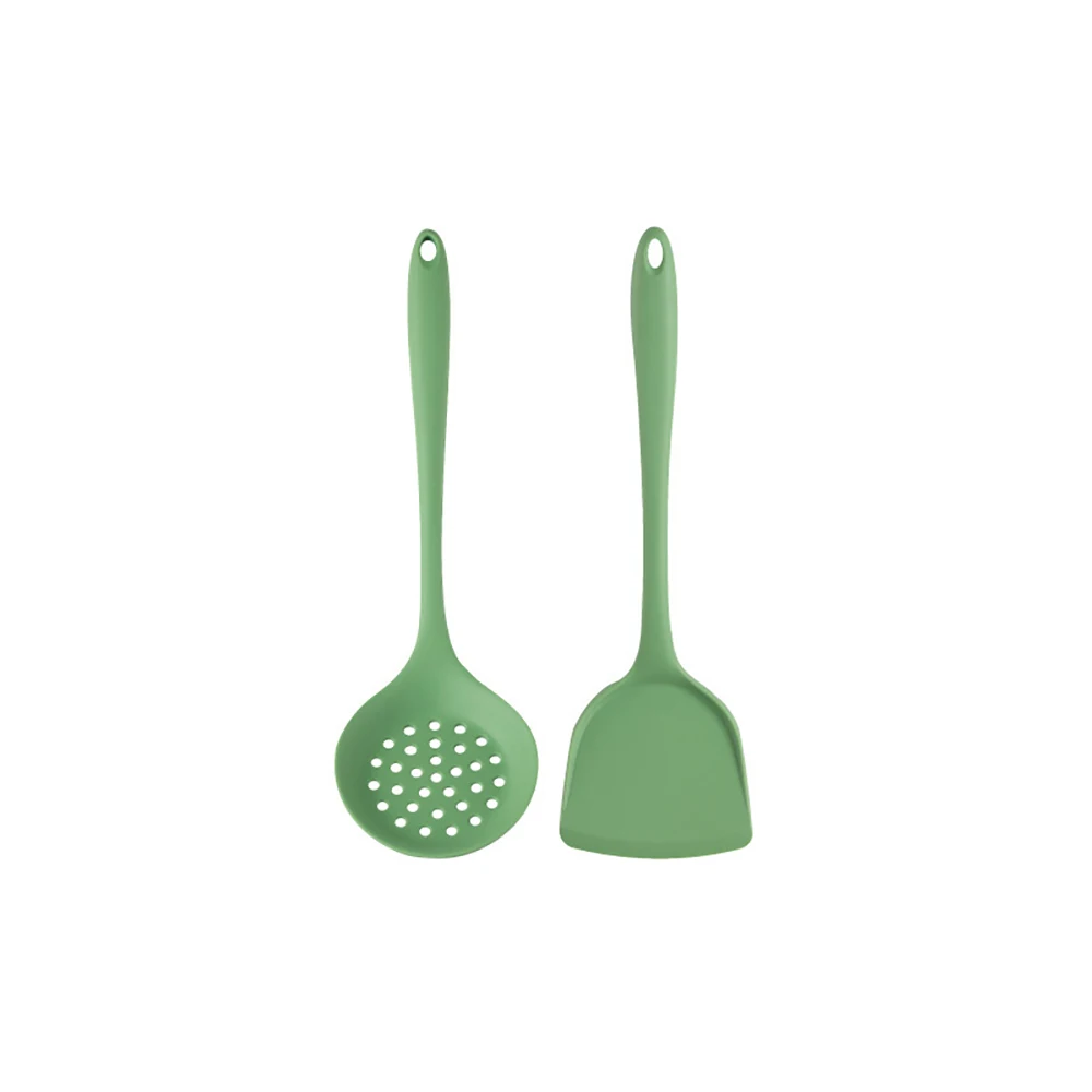 Heat Resistant Green Silicone Kitchen Utensils Set Cooking Tools  Kitchenware Soup Spoon Spatula Cookware Accessories Supplies - Cooking Tool  Sets - AliExpress