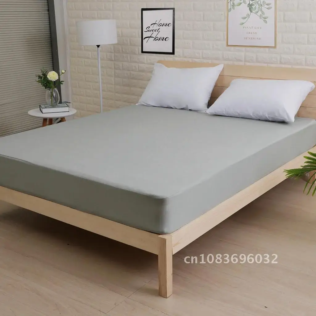 

Waterproof Fitted Sheet Smooth Microfiber Mattress Protector Waterproof Bed Cover Anti-mite Mattress Pad sabanas cama 150