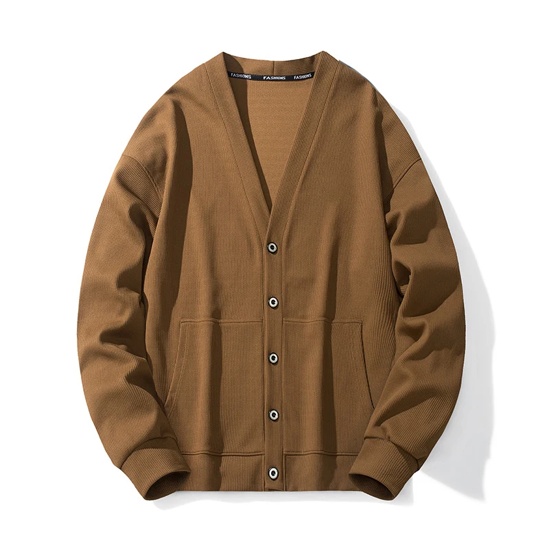Plus Size Sweater Cardigan Men Knitted Tops 9XL 8XL 50-190kg Autumn Winter Solid Color Long Sleeve Sweater Big Size Men Clothing 5