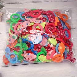 100-Piece Set of Cute Rabbit Ear Hair Ties - 100 PCS (Mixing colors)