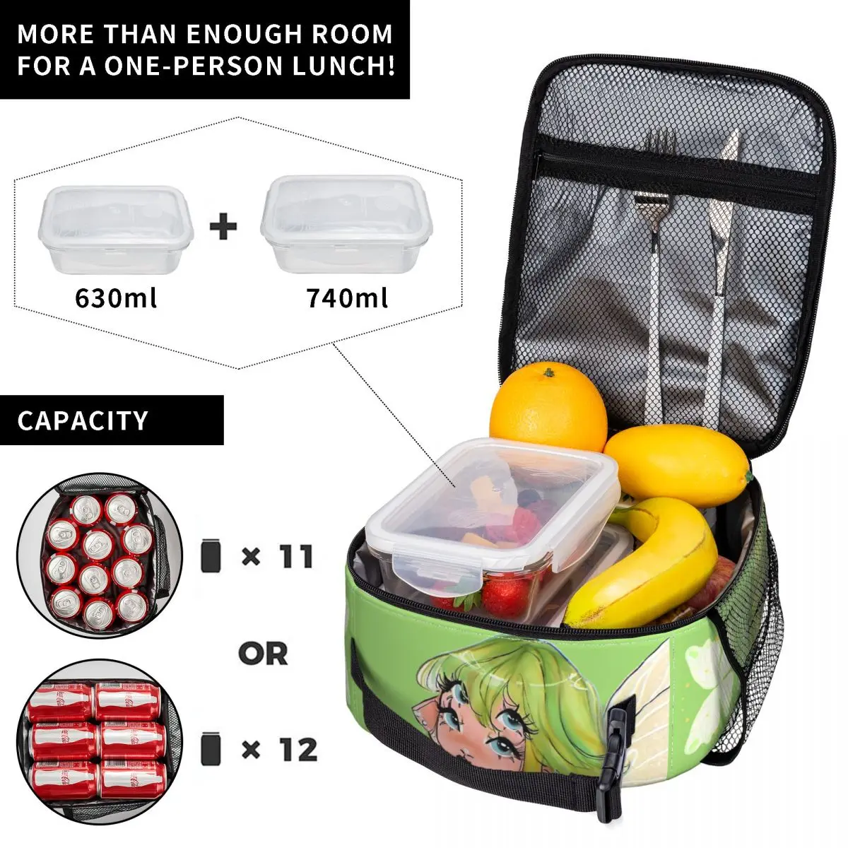 Cartoon Portals Melanie Martinez Insulated Lunch Bag Food Container Bags Reusable Cooler Thermal Lunch Box For School Office 4