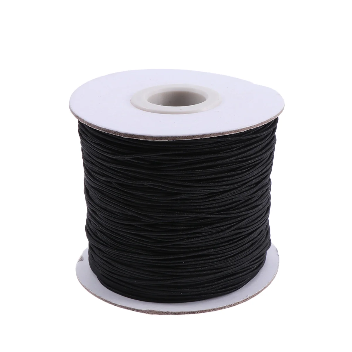 

100m Stretch Beading Thread Fabric Round Elastic Stringing Cords DIY Shoelace for Bracelet Jewelry Making 1mm ( Black )