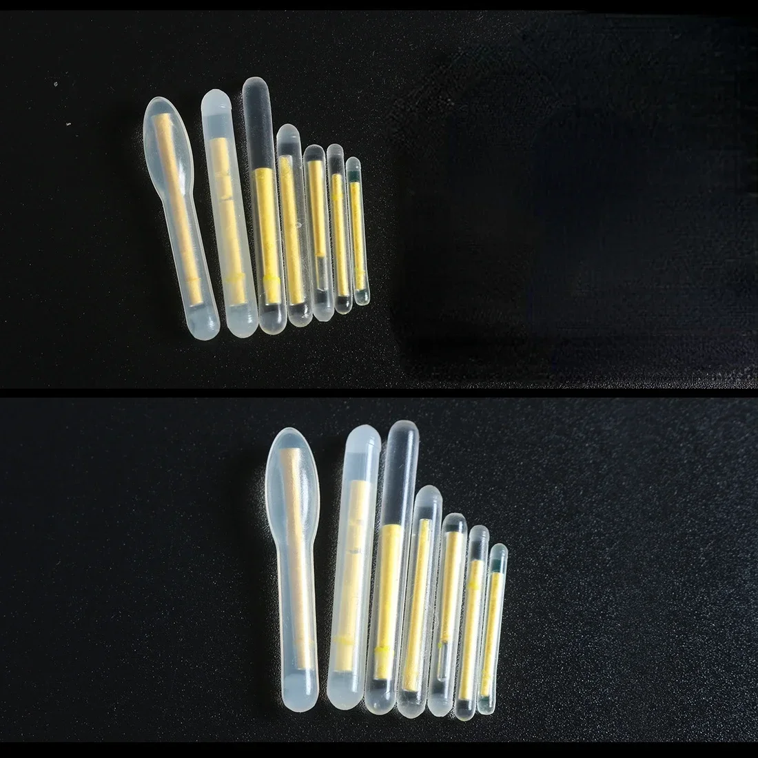 50 P&ccedil;s/lote Fishing Float 2.2-4.5mm Luz Da Noite De Pesca Flutuador Vara Luzes Brilho Escuro &Uacute;til Pesca Fluorescente Lightstick