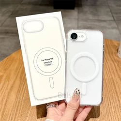 Magsafe Magnetic Transparent Phone Case - Soft Cover - iPhone 15 (With Packaging)