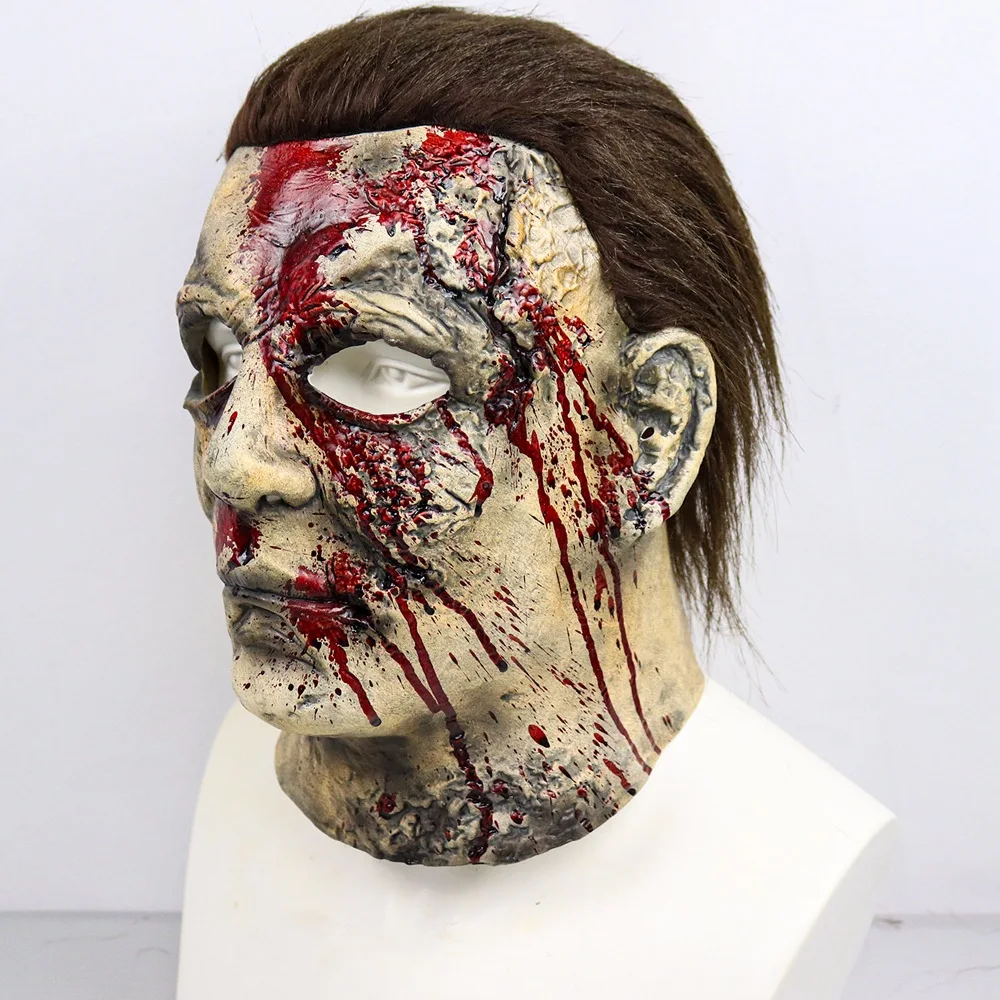 Michael Myers Mask Hallowen Costumes Horror Full Face Latex Mascara Rave Cosplay Movie Tricky Toys Masquerade Men Terror Fancy