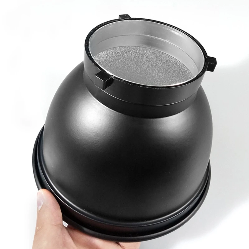 Description Picture 3 of item7” Standard Reflector Diffuser Lamp Shade Dish 55° Light Angle for Bowen Mount Studio Strobe Flash Light Speedlites