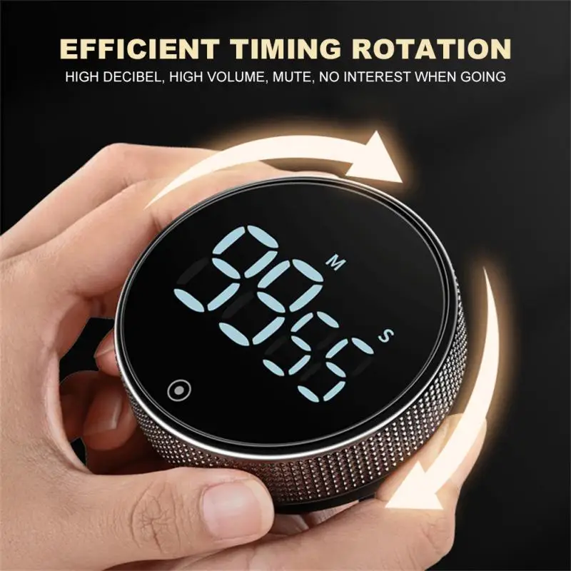 

Self Regulated Rotary Timer Magnetic Suction Led Mute Timer Kitchen Countdown Beauty Movement Reminder