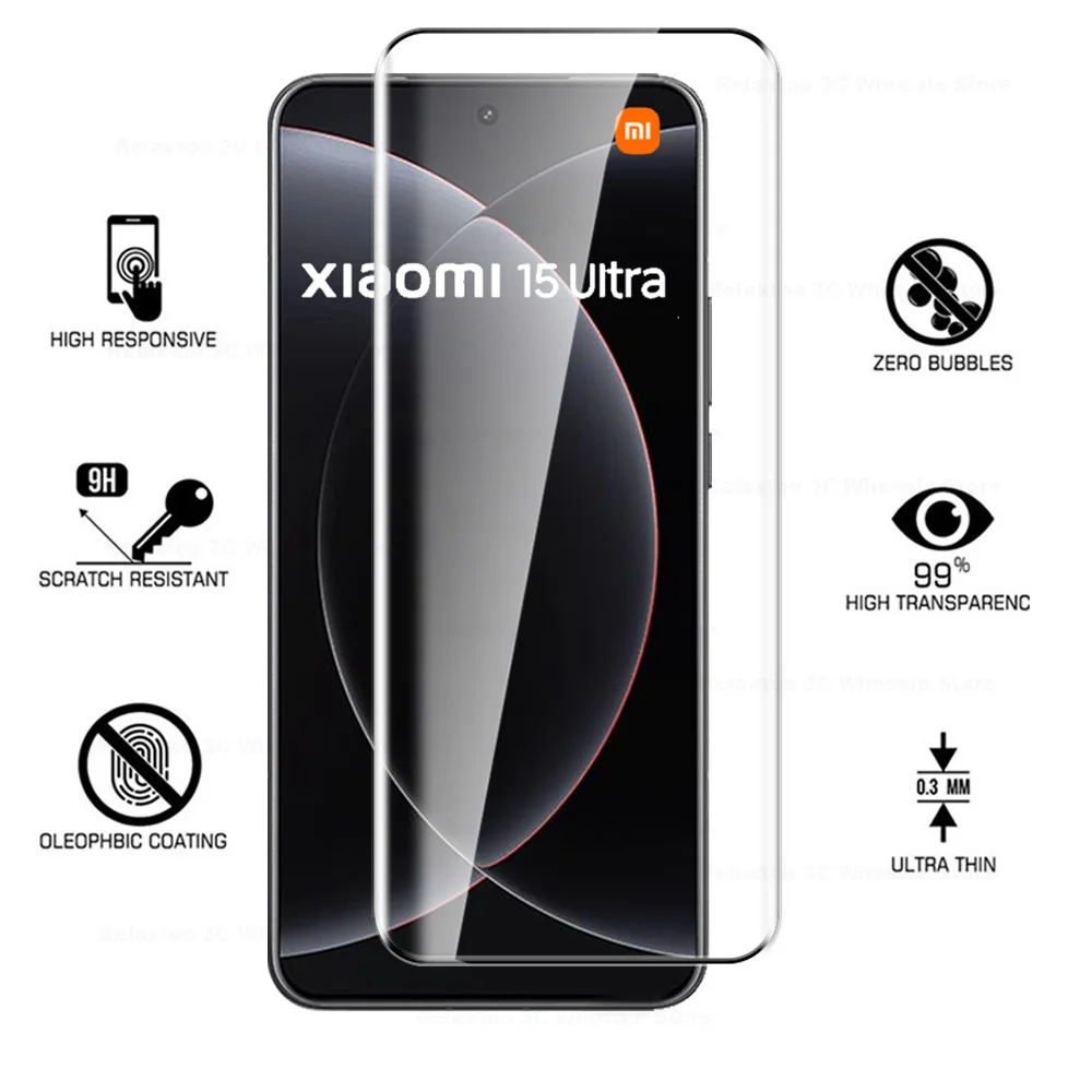 Premium 9D Curved Tempered Glass Screen Protector - 1-4 Pack, 6.73 Inches