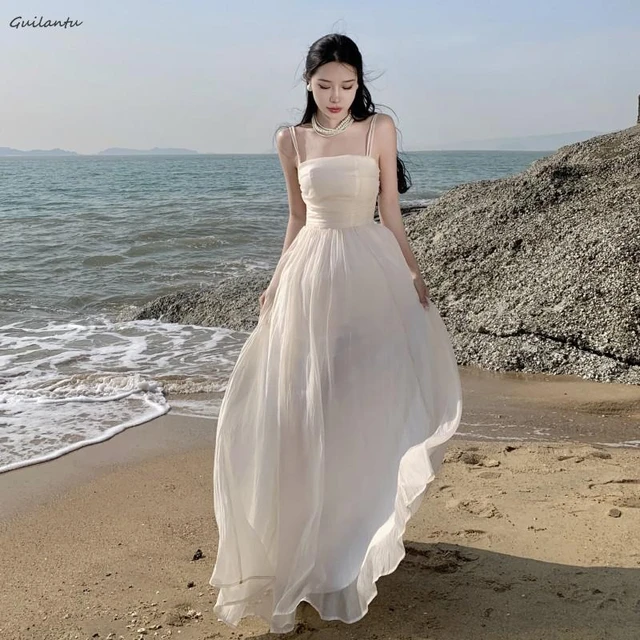 New Design Ladies Summer Slim Beach Dress with Thin Straps - China Fashion  Dress and Women Dress price