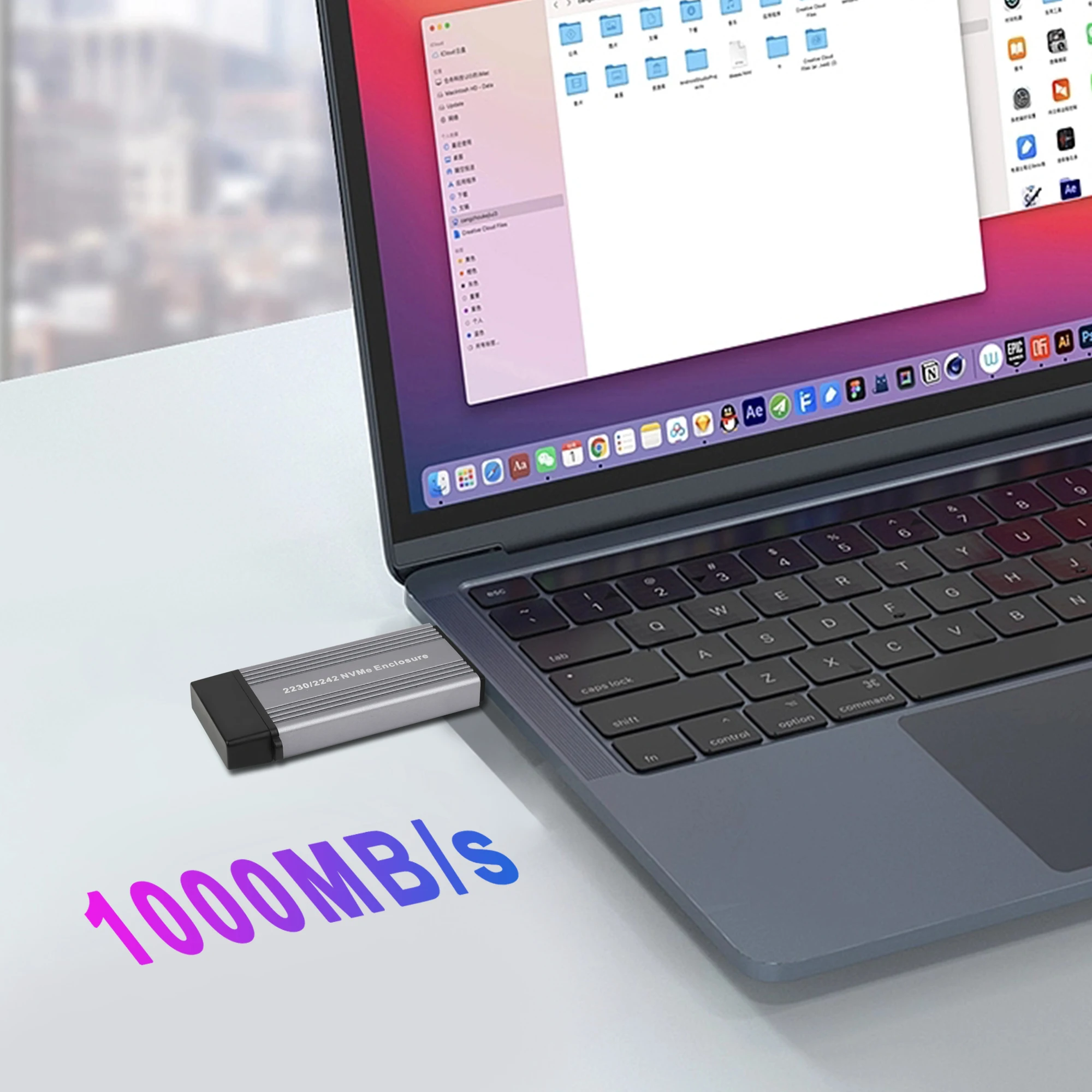 M.2 NVME 2230 2242 SSD Enclosure USB A USB C M2 SSD Case 3.2 10Gbps To NVMe M-Key External Solid State Drive Portable Box