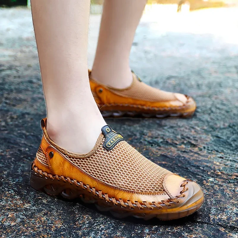 

Мужские сетчатые дышащие сандалии в стиле ретро