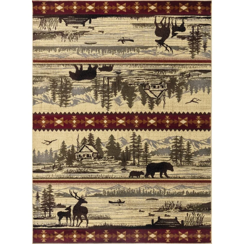 Nature Inspired Multi Functional Lodge Area Rug
