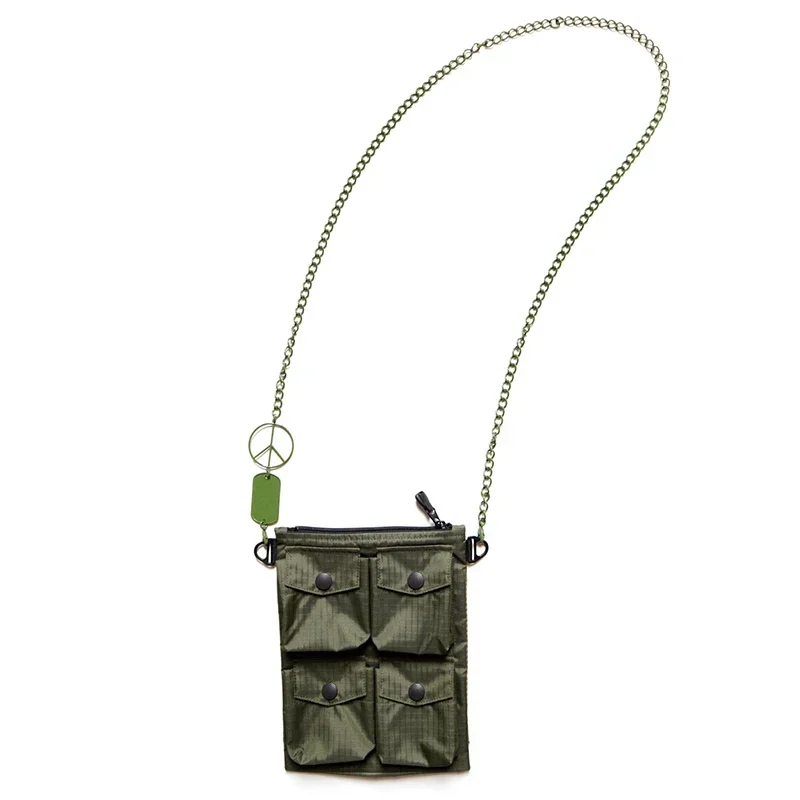 

21SS KAPITAL Hirata Hohiro Military Green Nylon Men's and Women's One Shoulder European American Fashion Messenger Bag