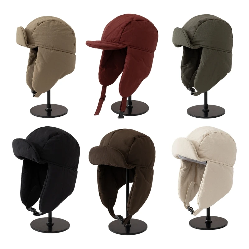 

Adult Trapper Hat Ear Protector Hat Teen Cotton Padded Earflap Hat Keep Warm