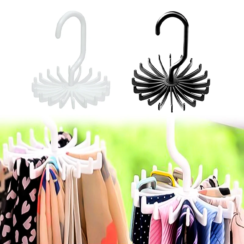 

Hanging Storage Hook Key Hook Rotary Wardrobe Multifunctional Scarf Belt Tie Rack Hook Portable Hook Household Goods