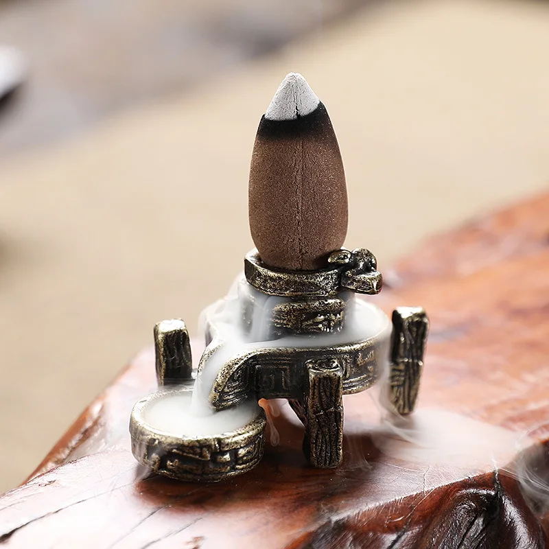 Antique Backflow Incense Burner Buddha Hand Graphite Incense Stand DIY Home Zen Waterfall Ornamental Tea Ceremony Ornaments 2