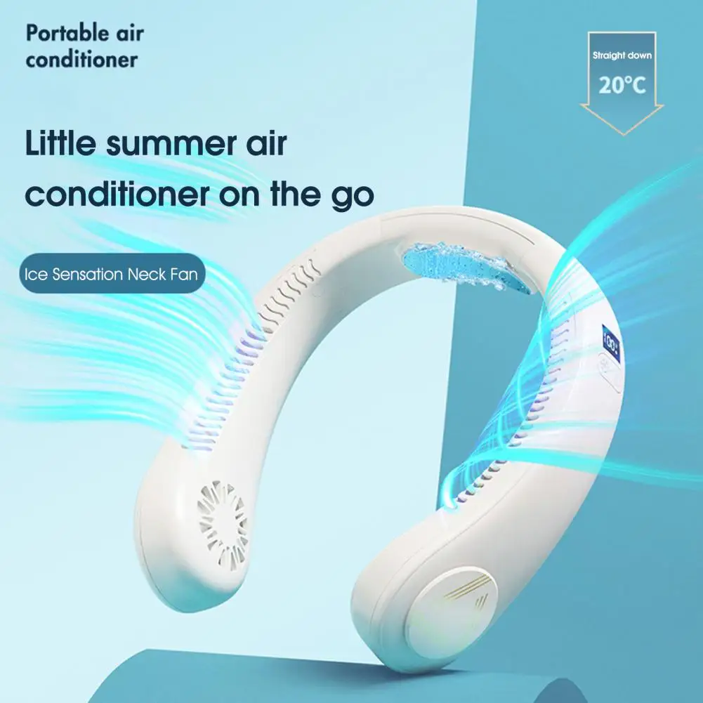 

Durable Turbo Fan Low Noise Safety Neckband Fan Mini Summer Bladeless Hanging Neck Fan