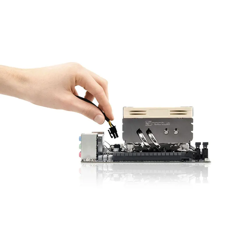 Noctua-温度制御されたcpuクーラー,9cmの薄いファン,4つのヒートパイプ