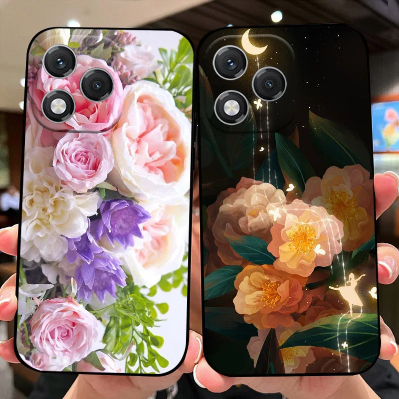 Cartoon Print Silicone TPU Soft Phone Case - Durable Back Cover Protector Shell