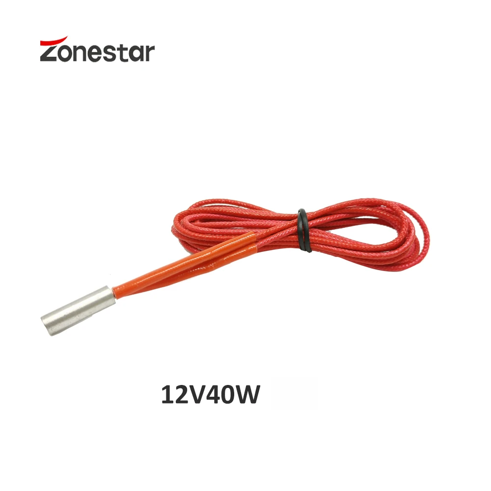 2 개/몫 카트리지 히터 세라믹 튜브 Piepe Φ6x20mm Reprap ZONESTAR FFF FDM 3D 프린터 핫 엔드 DIY 키트 12V40W 24V50W