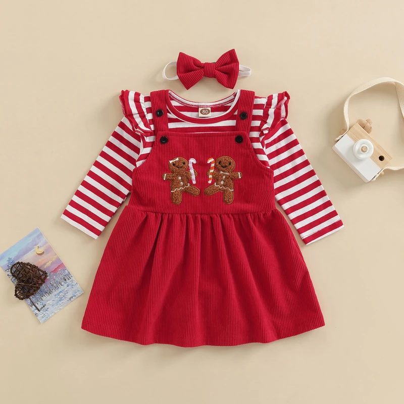 Christmas Outfits Babies Baby Girl Gingerbread Dress Babys Girl