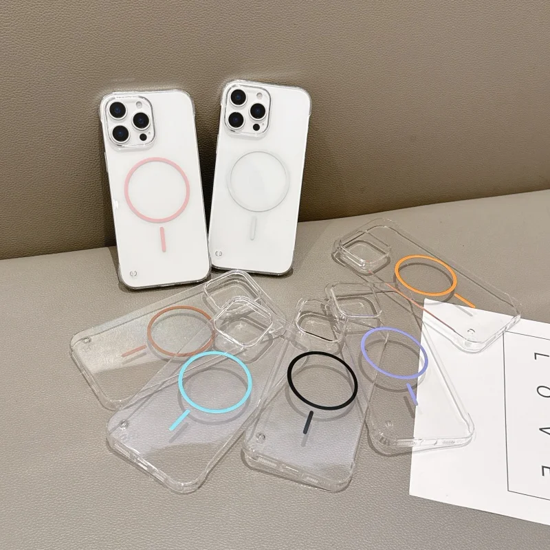 Ultra Thin HD Clear Frameless Magnetic Phone Case with Slim Hard PC