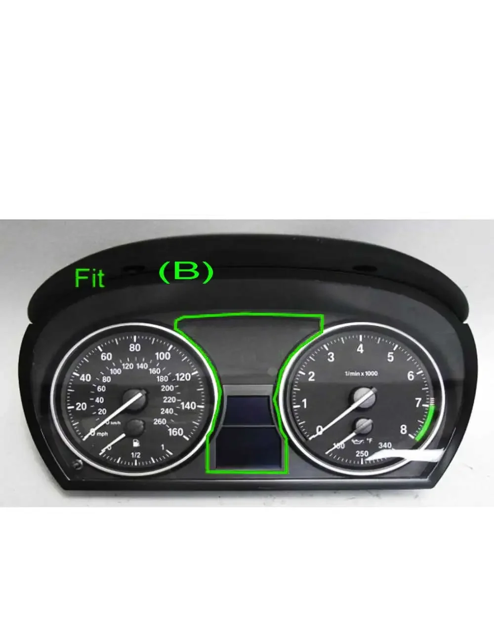 Matt Silver Dashboard Dial Gauge Rings Bezel Trim For BMW E60 E61 Pre-LCI M5 car interior trim
