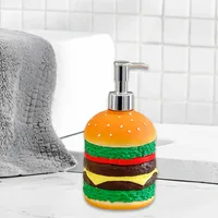 ขวดโลชั่นรูปแฮมเบอร์เกอร์สำหรับห้องน้ำ ที่กดสบู่เหลว เจลอาบน้ำ ขวดโลชั่นสำหรับมือ ขวดแชมพู อุปกรณ์เสริมในห้องน้ำ 6
