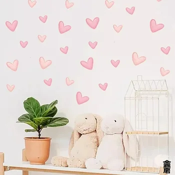 Pink Heart Wall Stickers 1
