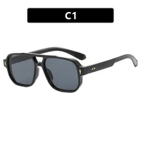 Marque de mode carré femmes hommes lunettes de soleil rétro Rivets femmes marque concepteur nuances UV400 lunettes de soleil nuances 6