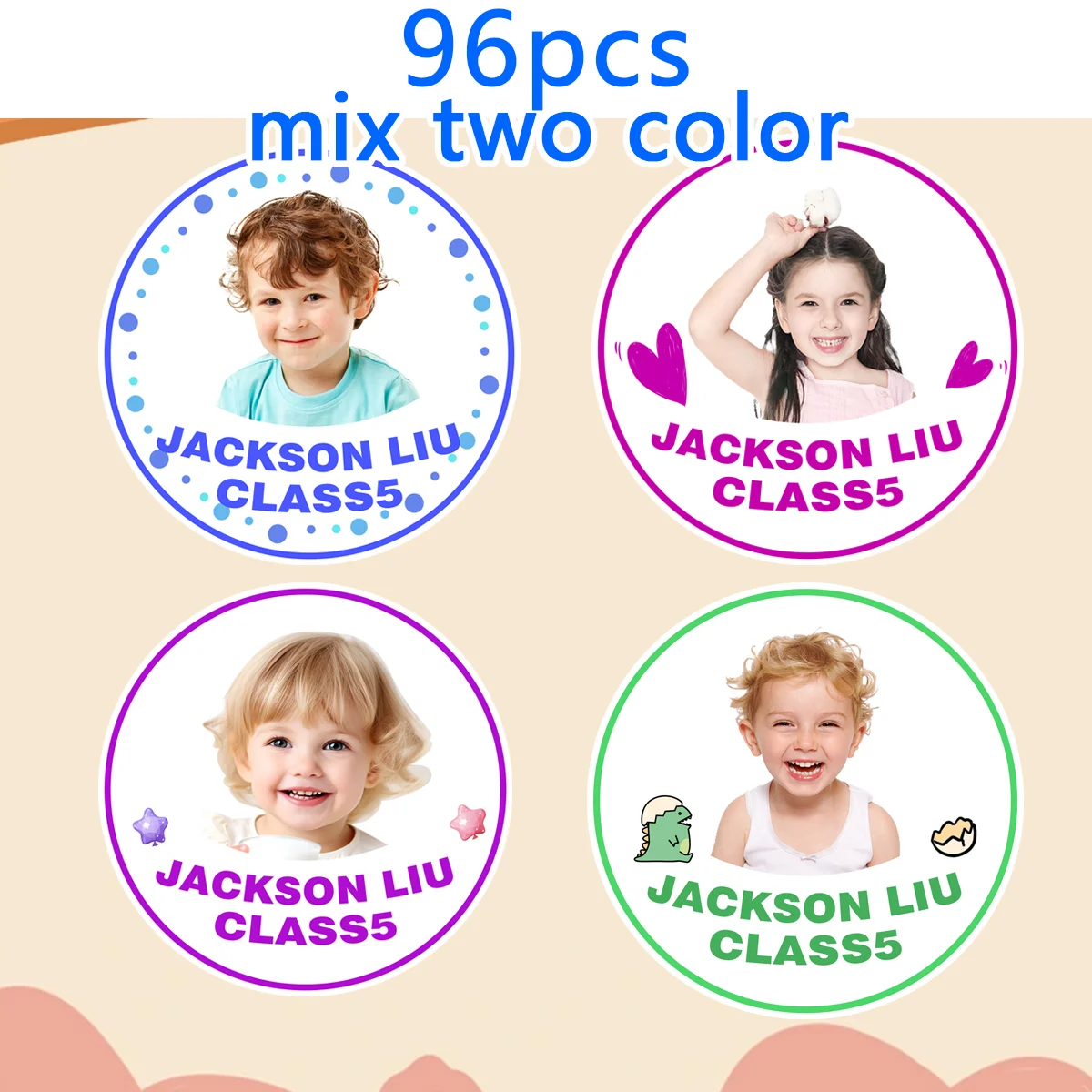 Children's photo name stickers kindergarten school opening stationery cup stickers waterproof name label ZP1 cartoon stickers,self adhesive stickers,stationery stickers,paper stickers,adhesive stickers,decorative labels stickers,cartoon sticker,alphabet label stickers