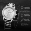 Fashion Women Stainless Steel  Silver Color Quartz Watch & Heart-shaped Jewelry Set 5