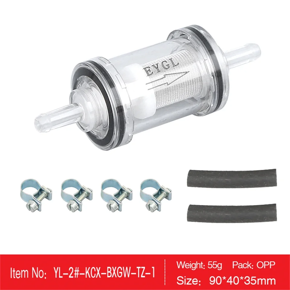 Kit 5 Filtri Carburante Diesel In Linea Trasparenti – Per Riscaldatori Webasto E Eberspacher, Diametro Interno 4 Mm