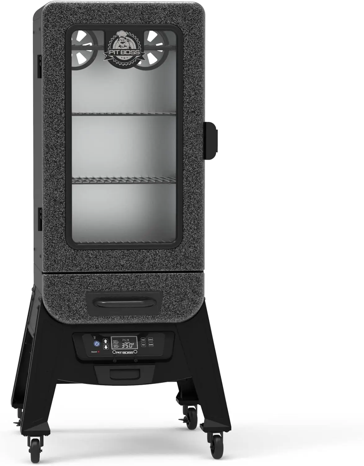 

3 Series Digital Electric Vertical Smoker in Silver Hammertone Electric, Wood Chips