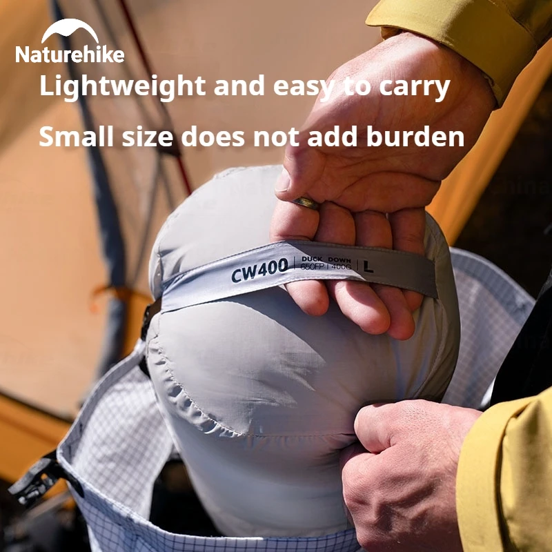 Naturehike CW400 Sleeping Bag Winter 650FP Duck Down Hooded Hiking