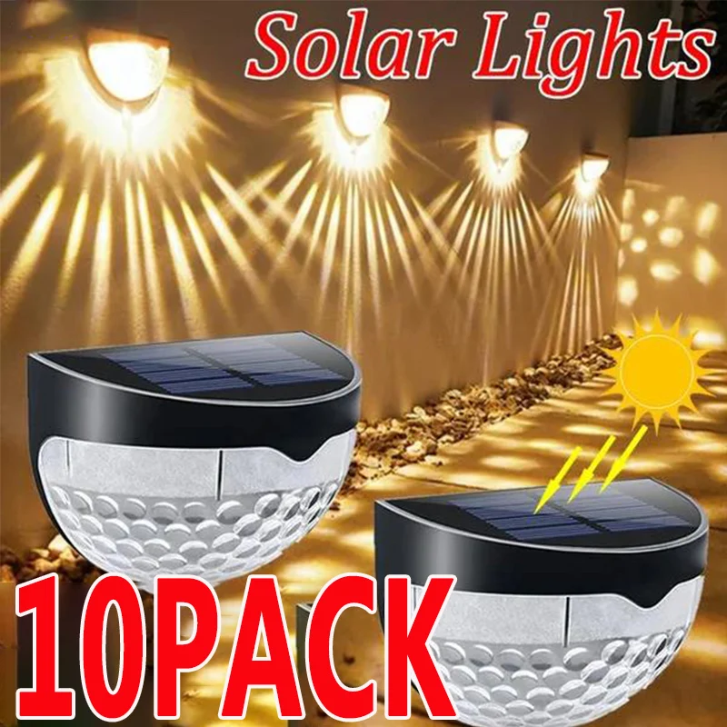 

10Pack LED Solar Light Outdoor Wall Lamps Energy Garden Lamps Waterproof Solar Fence Lamp Christmas Decoration Festoon Led Light