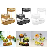 Countertop Fruit Basket Metal Wire Storage Basket Counter Serving Tray Space Saver Serving Stand Vegetables Storage Rack 1