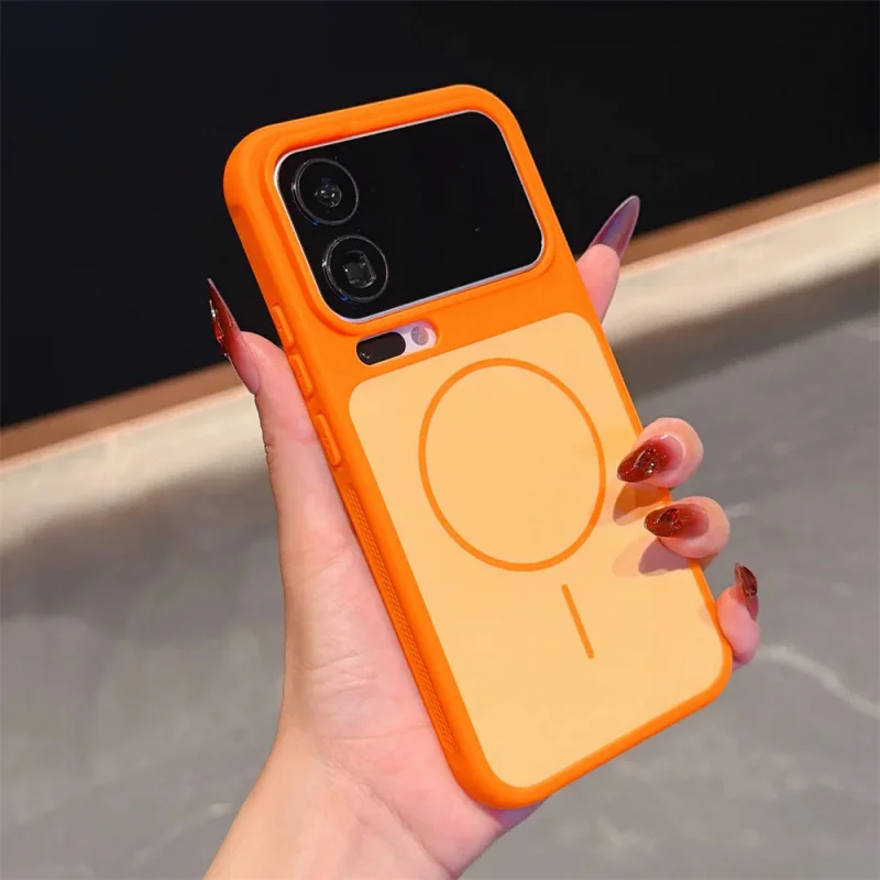 Magnetic Heat-Dissipating Matte Skin Feel Shockproof Case with Wireless Charging Capability