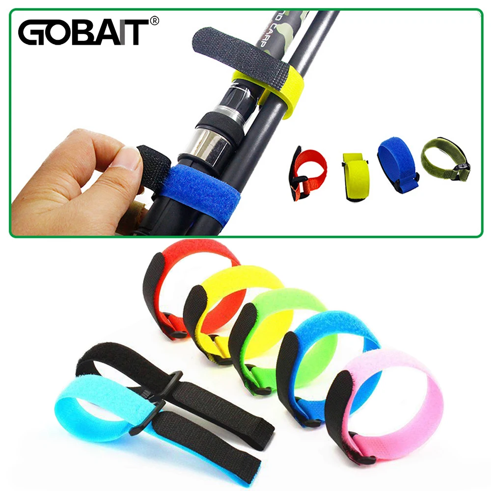 

Tie Holder Color Adjustable Cord Strap Reusable Cable Fishing Rod Suspender Fastener Hook Loop Belt Magic Tape Bandage Wrap Band