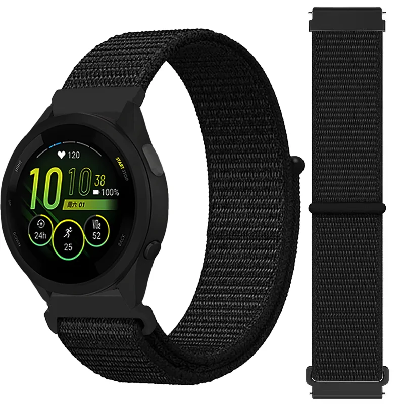 Nylon Loop Strap, 20/22mm, for Smartwatch - Breathable and Adjustable Bracelet Band