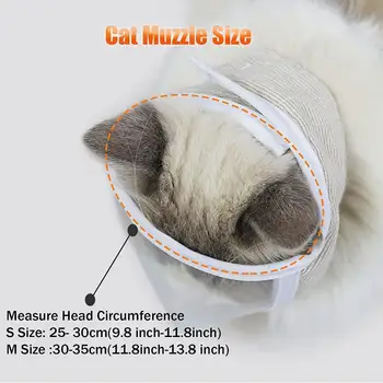Pet Muzzle Anti-bite Adjustable Breathable Anti-scratch Small Pet Transparent Grooming Muzzle Cat Supplies 6