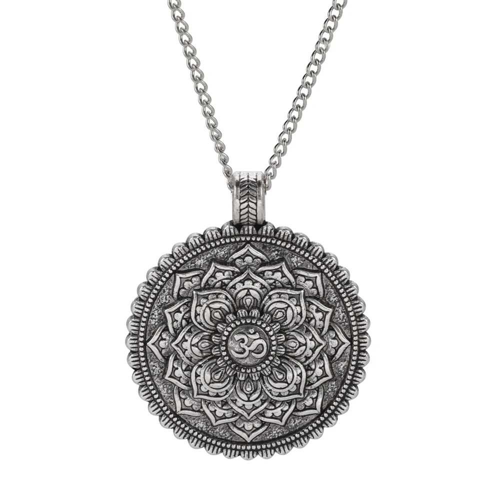 My Shape Viking Necklaces Flower of Life Dome Sacred Geometry Women Om Yoga Chakra Pendant Mandala Fashion Choker Jewelry