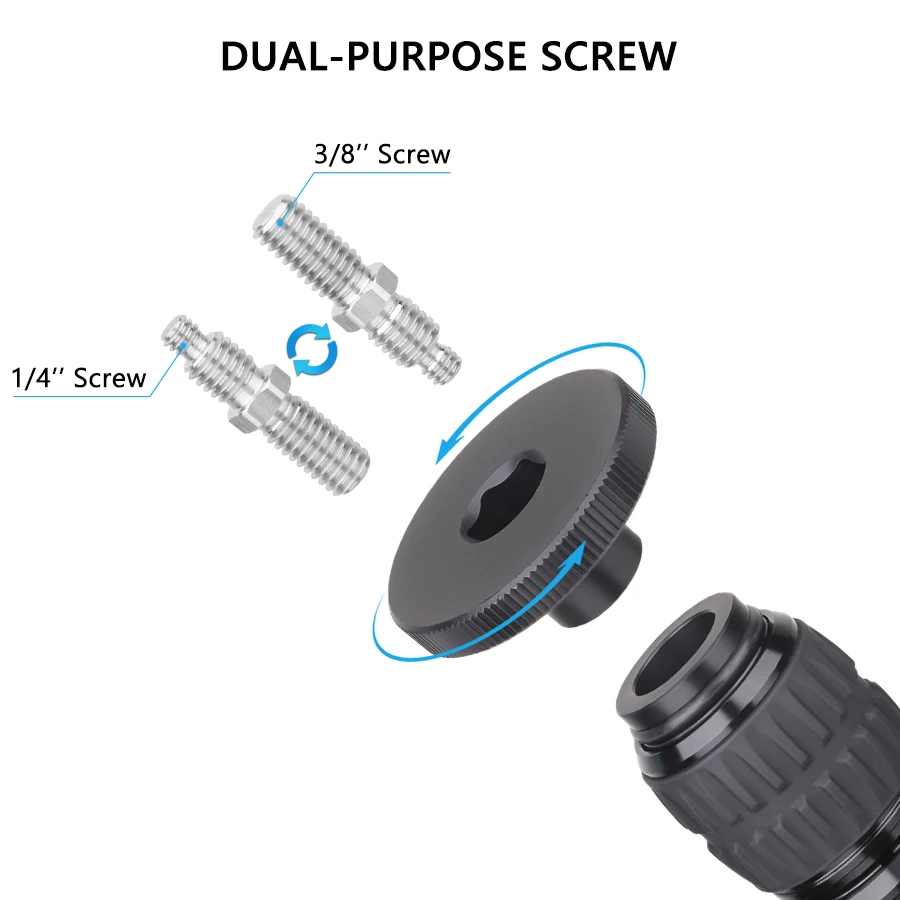 Description Picture 2 of itemVICELK ER22 3-Section Aluminum Alloy Tripod Center Column Mount Monopod Extension Rod for DSLR Cameras Outdoor Macro Shooting