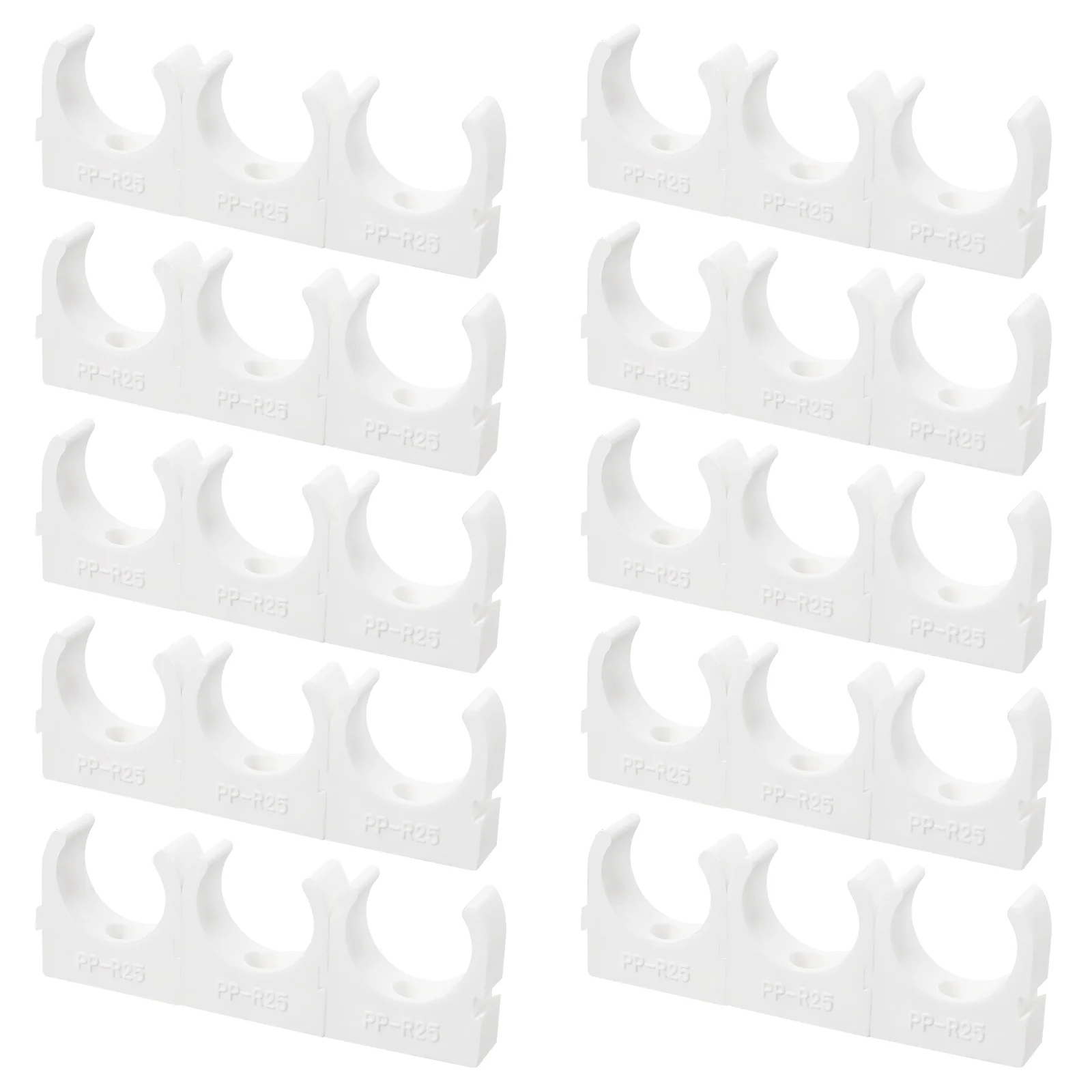 50pcs U Shape Fixing Plastic Tube Clips Hose Organizers Pipe Support
