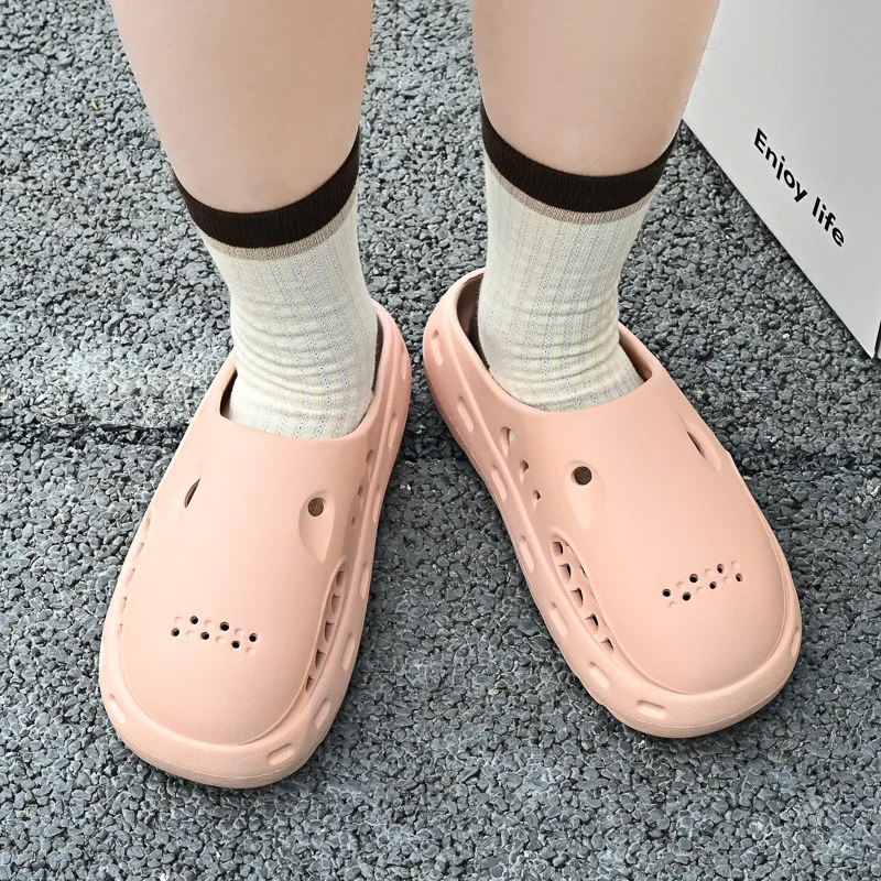 

2023 Summer Slippers Unisex Indoor Eva Cool Soft Bottom Sandals Trend Unisex Slides Light Weight Beach Shoes Shark Slippers