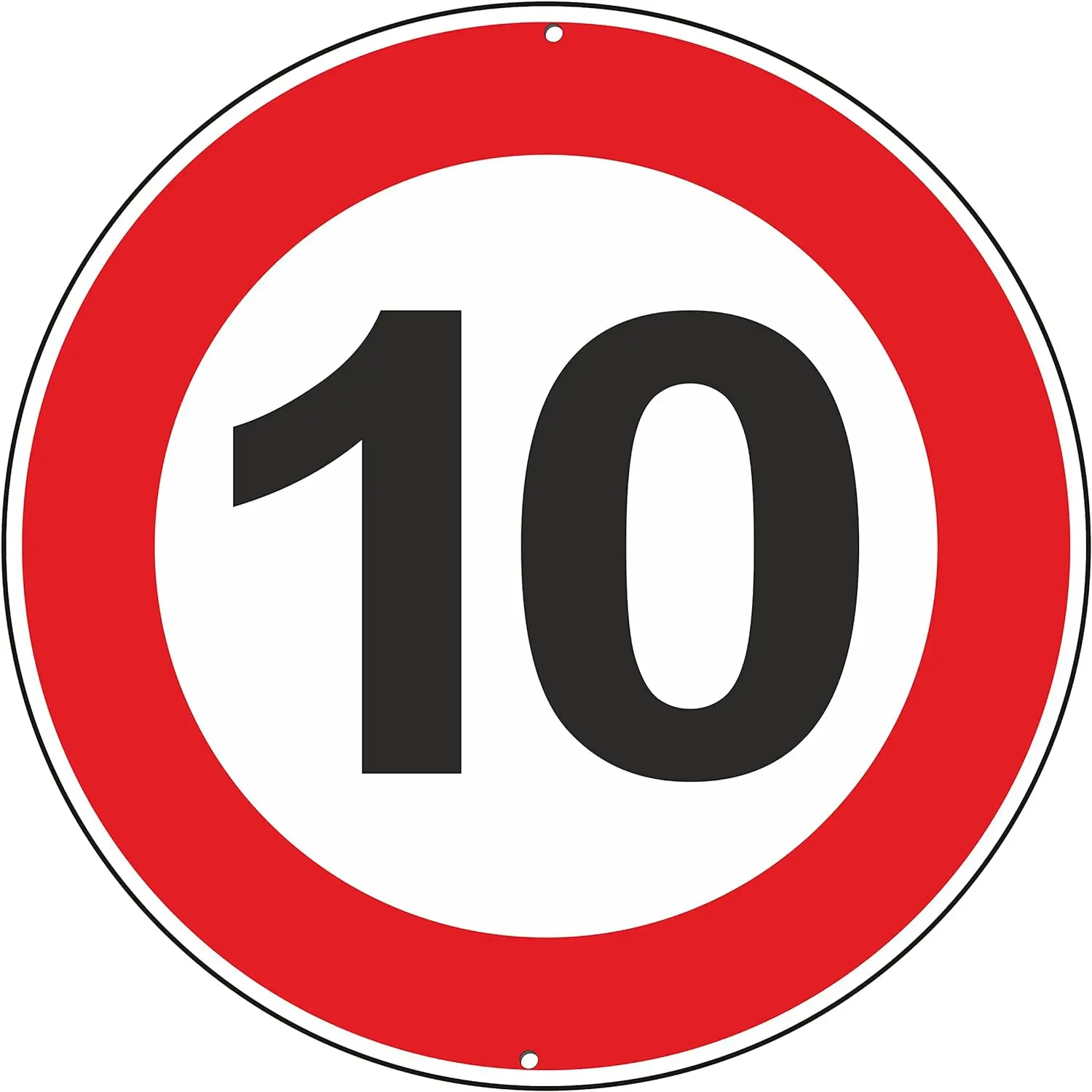 Metal Round Plate Traffic Safety Warning Sign - Waterproof, Anti-Fade Tin Sign